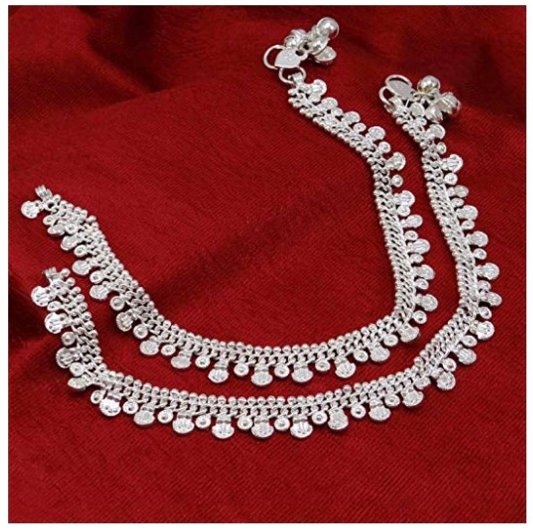 Silver Plated Brass Designer Anklet